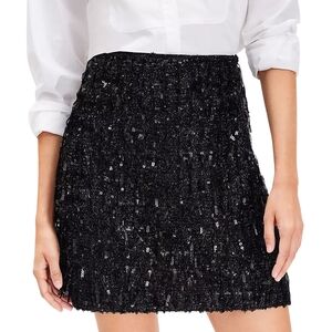 Loft Elegant Black Sequin Skirt*NWT*